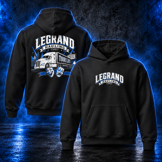 Legrand Hauling Hoodie, front and back